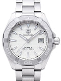 Jam Tangan Pria Tag Heuer Aquaracer Automatic White Dial Silver Steel Strap - WAY2111.BA0928