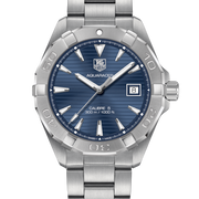 Tag Heuer Aquaracer Automatic Blue Dial Silver Steel Strap Watch for Men - WAY2112.BA0928