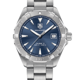 Jam Tangan Pria Tag Heuer Aquaracer Automatic Blue Dial Silver Steel Strap - WAY2112.BA0928