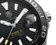 Tag Heuer Aquaracer Automatic Black Dial Silver Steel Strap Watch for Men - WAY211A.BA0928