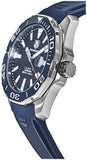 Tag Heuer Aquaracer Calibre 5 Blue Dial Blue Silicone Strap Watch for Men - WAY211C.FT6155