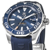 Tag Heuer Aquaracer Calibre 5 Blue Dial Blue Silicone Strap Watch for Men - WAY211C.FT6155
