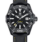 Tag Heuer Aquaracer Calibre 5 Automatic Black Dial Black Nylon Strap Watch for Men - WAY218A.FC6362