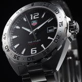 Tag Heuer Formula 1 Black Dial Silver Steel Strap Watch for Men - WAZ1112.BA0875