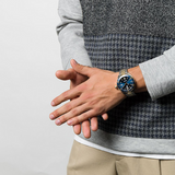 豪雅 Formula 1 模拟石英 41 毫米蓝色表盘两色钢表带男士手表 - WAZ1120.BB0879