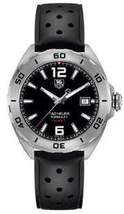 Tag Heuer Formula 1 Automatic Black Dial Black Rubber Strap Watch for Men - WAZ2113.FT8023