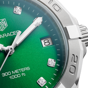 Tag Heuer Aquaracer Diamonds Emerald Green Dial Watch for Women - WBD1316.BA0740