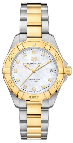 Tag Heuer Aquaracer White Mother of Pearl Dial Watch for Women - WBD1322.BB0320