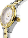 Tag Heuer Aquaracer Quartz Diamonds Mother of Pearl Dial Two Tone Steel Strap Watch for Women - WBD1423.BB0321