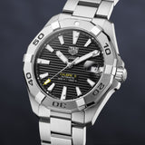 Tag Heuer Aquaracer Automatic Caliber 5 Black Dial Silver Steel Strap Watch for Men - WBD2110.BA0928