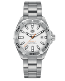 Tag Heuer Aquaracer Automatic White Dial Silver Steel Strap Watch for Men - WBD2111.BA0928