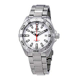 Tag Heuer Aquaracer Automatic White Dial Silver Steel Strap Watch for Men - WBD2111.BA0928