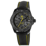 Tag Heuer Aquaracer Calibre 5 Black NATO Strap Carbon Dial Watch untuk Pria - WBD218B.FC6446