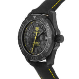 Tag Heuer Aquaracer Calibre 5 Black NATO Strap Carbon Dial Watch untuk Pria - WBD218B.FC6446
