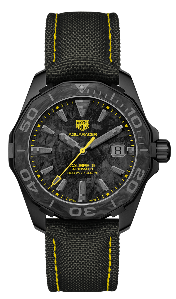 Tag Heuer Aquaracer Carbon Dial Watch for Men - WBD218B.FC6446