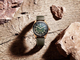 Jam Tangan Pria Tag Heuer Autavia Calibre 5 Automatic Olive Green Dial Green Leather Strap - WBE5190.FC8268