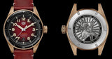 Tag Heuer Autavia Calibre 5 Chinese New Year Maroon panggil Maroon Leather Strap Watch untuk Pria - WBE5193.FC8300