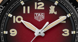 Tag Heuer Autavia Calibre 5 Chinese New Year Maroon panggil Maroon Leather Strap Watch untuk Pria - WBE5193.FC8300