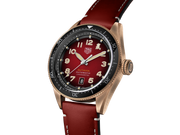 Tag Heuer Autavia Calibre 5 Chinese New Year Maroon Dial Maroon Leather Strap Watch for Men - WBE5193.FC8300