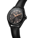 Jam Tangan Tag Heuer Formula 1 Quartz Diamonds Black Dial Black Leather Strap untuk Wanita - WBJ1317.FC8230