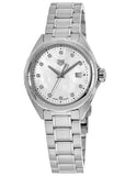 Tag Heuer Formula 1 Jam Tangan Tali Baja Perak Dial Ibu Mutiara Putih untuk Wanita - WBJ1319.BA0666