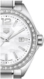 Tag Heuer Formula 1 Diamonds Mother of Pearl White Dial Silver Steel Strap Watch for Women - WBJ141A.BA0664