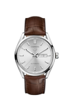 Tag Heuer Carrera Day Date Silver Dial Brown Leather Strap Watch for Men - WBN2011.FC6484