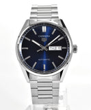 Tag Heuer Carrera Day Date Blue Dial Silver Steel Strap Watch for Women - WBN2012.BA0640