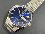 Tag Heuer Carrera Day Date Blue Dial Silver Steel Strap Watch for Women - WBN2012.BA0640