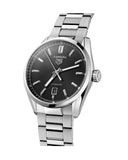 Tag Heuer Carrera Date Black Dial Silver Steel Strap Watch for Men - WBN2110.BA0639