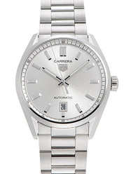Tag Heuer Carrera Date Silver Dial Silver Steel Strap Watch for Women - WBN2111.BA0639