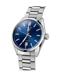 Tag Heuer Carrera Date Blue Dial Silver Steel Strap Watch for Men - WBN2112.BA0639