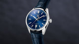 Tag Heuer Carrera Date Blue Dial Blue Leather Strap Watch for Men - WBN2112.FC6504