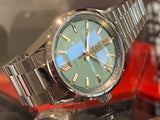 Tag Heuer Carrera Date Automatic 18K Green Dial Silver Steel Strap Watch for Women - WBN2312.BA0001