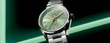 Tag Heuer Carrera Date Automatic 18K Green Dial Silver Steel Strap Watch for Women - WBN2312.BA0001