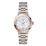 Tag Heuer Carrera Date Automatic Mother of Pearl Dial Two Tone Steel Strap Watch for Women - WBN2450.BD0569