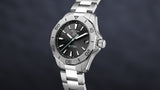 Tag Heuer Aquaracer Professional 200 Solargraph Quartz Black Dial Silver Steel Strap Watch for Men - WBP1114.BA0000