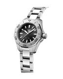 Tag Heuer Aquaracer Professional 200 Quartz Black Dial Silver Steel Strap Watch for Women - WBP1410.BA0622