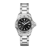 Tag Heuer Aquaracer Professional 200 Quartz Black Dial Silver Steel Strap Watch for Women - WBP1410.BA0622