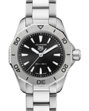 Tag Heuer Aquaracer Professional 200 Quartz Black Dial Silver Steel Strap Watch for Women - WBP1410.BA0622