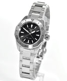 Tag Heuer Aquaracer Professional 200 Quartz Black Dial Silver Steel Strap Watch for Women - WBP1410.BA0622