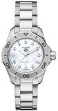 Tag Heuer Aquaracer Professional 200 Quartz Diamond Mother of Pearl Dial Silver Steel Strap Watch for Women - WBP1416.BA0622