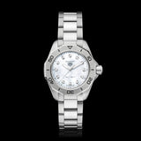 Tag Heuer Aquaracer Professional 200 Quartz Diamond Mother of Pearl Dial Silver Steel Strap Watch for Women - WBP1416.BA0622