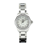 Tag Heuer Aquaracer Professional 200 Quartz Diamond Mother of Pearl Dial Silver Steel Strap Watch for Women - WBP1417.BA0622