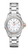 Tag Heuer Aquaracer Professional 200 Quartz Diamonds White Dial Silver Steel Strap Watch for Women - WBP1450.BA0622