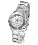 Tag Heuer Aquaracer Professional 200 Quartz Diamonds White Dial Silver Steel Strap Watch for Women - WBP1450.BA0622