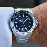 Tag Heuer Aquaracer Professional 300 GMT Automatic Blue Dial Silver Steel Strap Watch for Men - WBP2010.BA0632