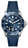 Tag Heuer Aquaracer Professional 300 Automatic Blue Dial Blue Rubber Strap Watch for Men - WBP201B.FT6198