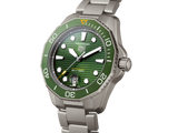 Tag Heuer Aquaracer Professional 300 Automatic Green Dial Silver Steel Strap Watch for Men - WBP208B.BF0631