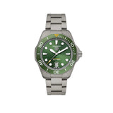 Tag Heuer Aquaracer Professional 300 Automatic Green Dial Silver Steel Strap Watch for Men - WBP208B.BF0631